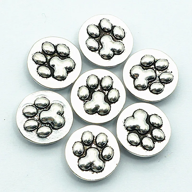 Hot sale 10pcs beauty Footprint pattern 12MM metal snap buttons charms fit DIY 12mm jewelry KZ9058 | Украшения и аксессуары