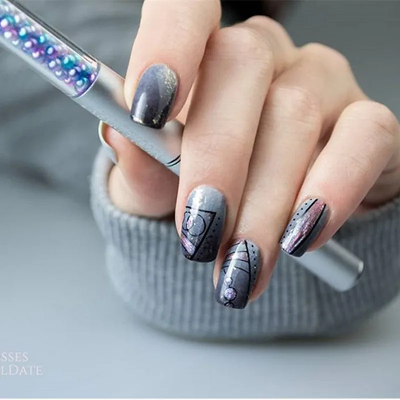 Набор кистей NICOLE DIARY для ногтей набор из 3 кисточек УФ геля лайнер ручка рисования