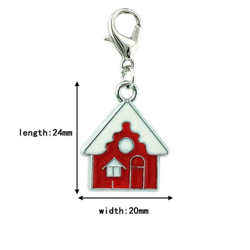 JINGLANG украшения на Рождество подвески с застежкой лобстером красной эмалью для