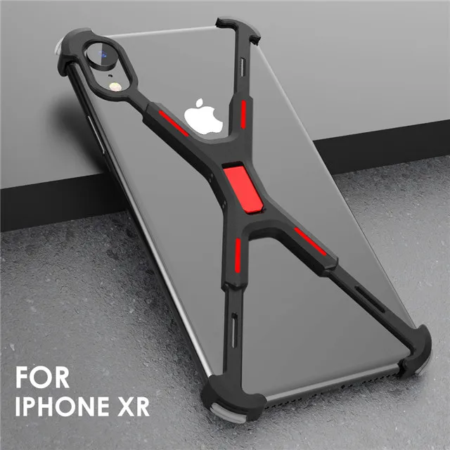 R-JUST чехол с алюминиевой металлической оголенной рамкой для iPhone XR XS MAX ударопрочный X форма бампер чехол для iPhone XS Max X XR защитный чехол - Цвет: For iPhone XR