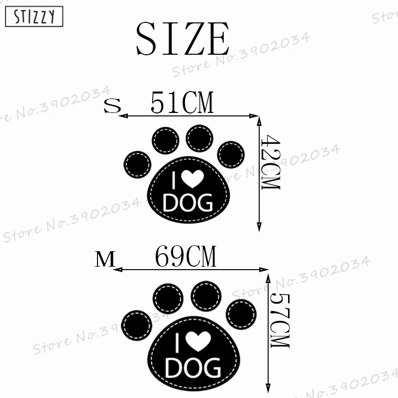 Настенная Наклейка stizzy Dog Paw Pattern Pet Shop виниловая настенная Цитата I Love салон для