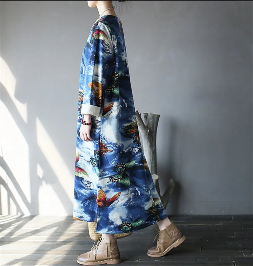 YESNO JZ6 Women Long T-Shirt Dress 100% Cotton Casual Loose Fit Oil Painting Like Sleeve High Low Hemline | Женская одежда