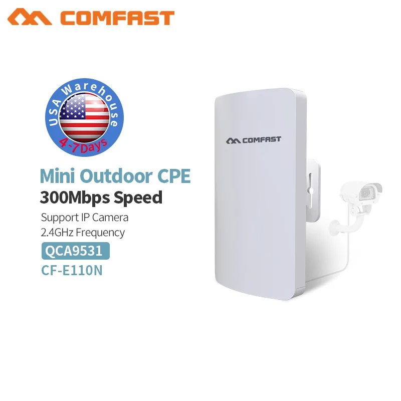 Comfast CF E110N открытый мини беспроводной репитер удлинитель wifi AP 2 4G 300 M Открытый CPE