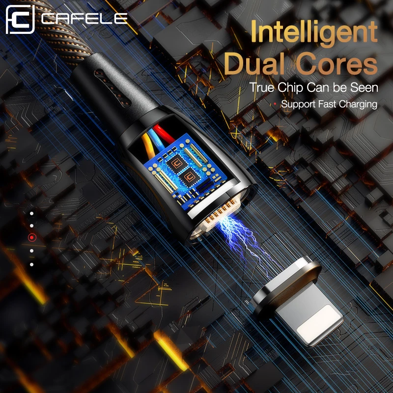 CAFELE QC3.0 Магнитный usb-кабель и синхронизация данных быстрое зарядное устройство type C Micro USB кабель для iPhone 11 pro max huawei samsung Xiaomi