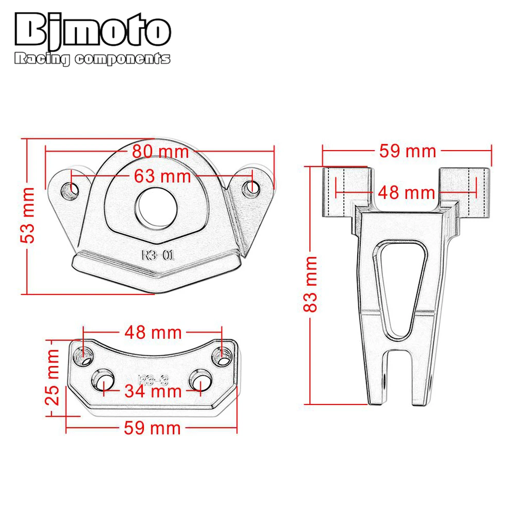 Мотоцикл R25 yzf R3 Регулируемый демпфер руля стабилизация кронштейн комплект для