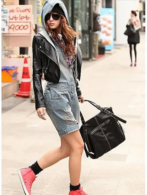 Рваные джинсовые комбинезоны женские короткие брюки Повседневный детский