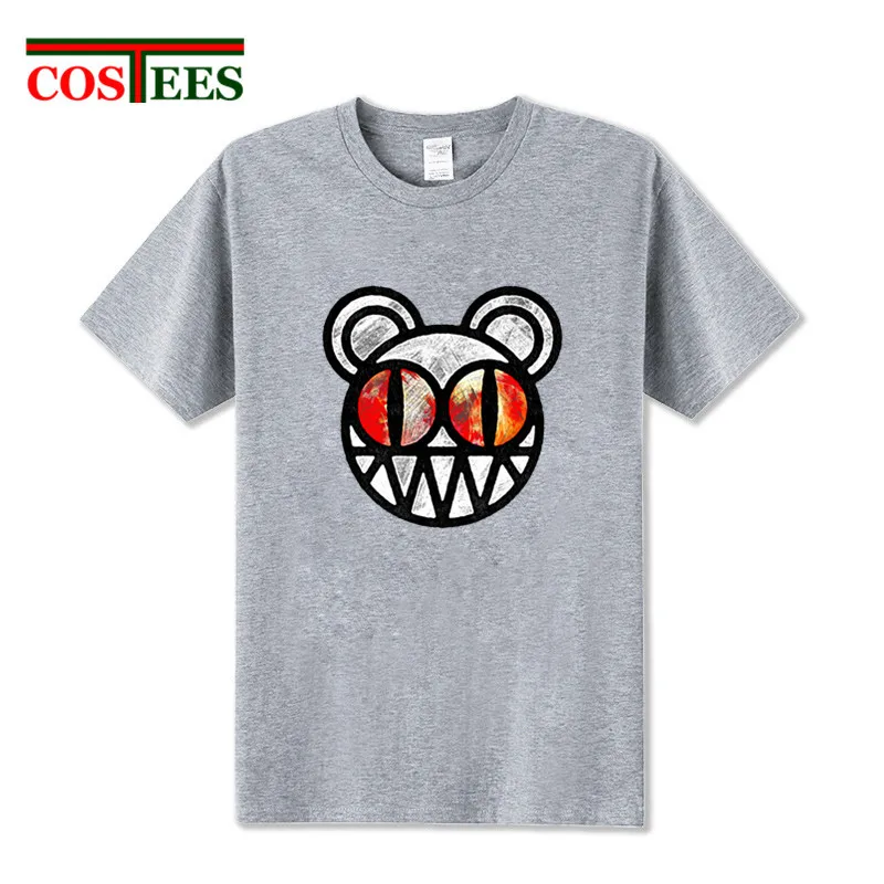 Состаренный вид футболка с радиоголовкой homme Radiohead's Bear футболки для мужчин