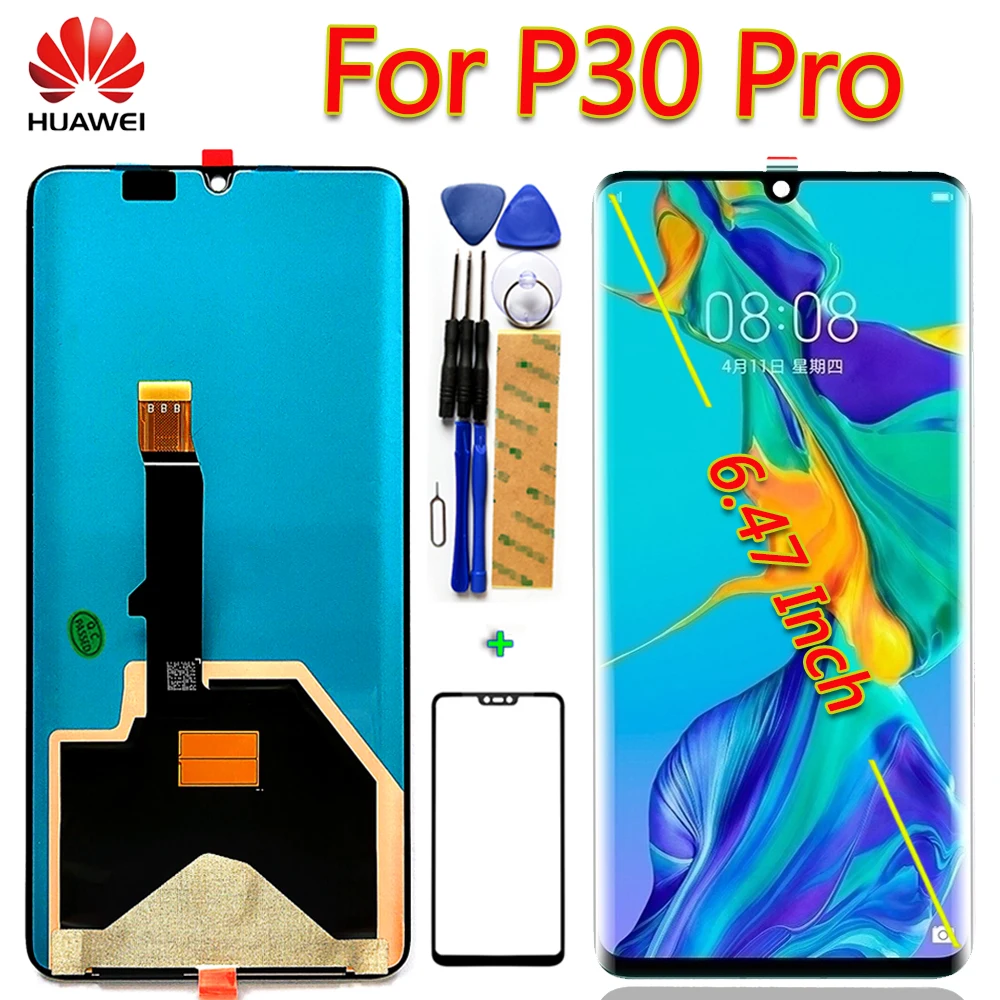 ЖК дисплей 6 47 дюйма для Huawei P30 Pro сенсорный экран телефона цифровой