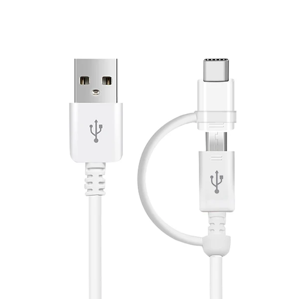 2 in 1 White Samsung 2 в 1 микро USB Тип Кабеля C быстрой Зарядное устройство Note9 S8 S8 плюс note8 S9 S9 плюс C5pro C7pro C9pro S6 S7 край Note5 - Цвет: 2 in 1 White
