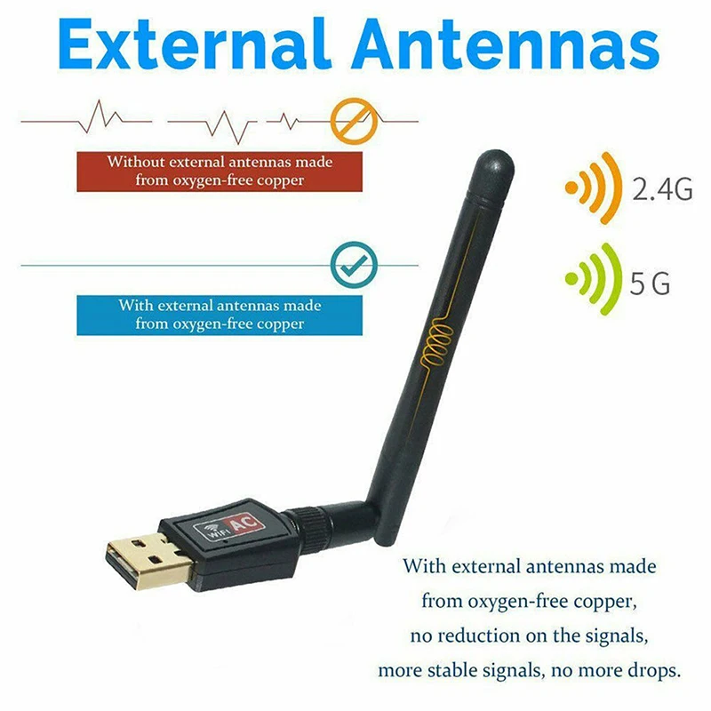 Мини USB Wifi адаптер 150 Мбит/с 2 дБ WiFi ключ MT7601 Wi-Fi приемник беспроводная сетевая