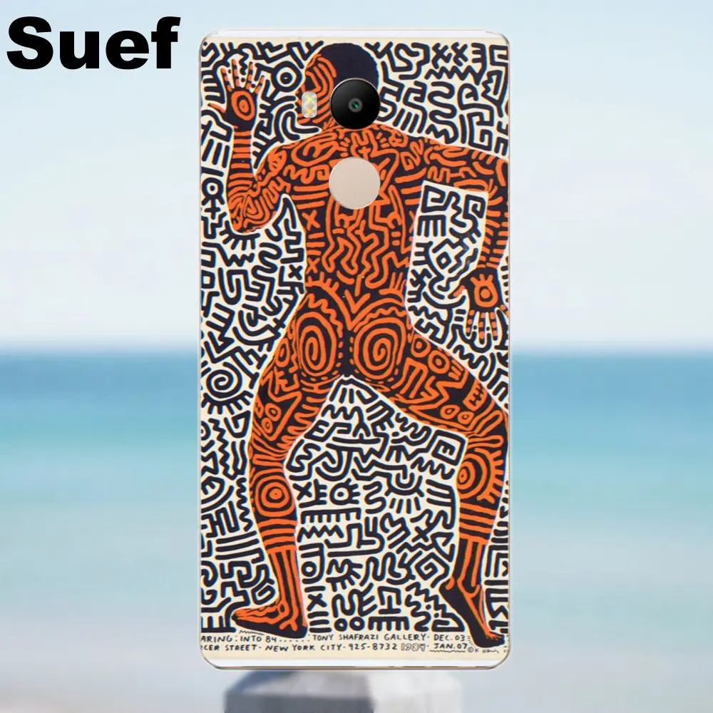 Suef Funny Keith Haring Works для Xiaomi Redmi 4 3 3S Pro Mi3 Mi4 Mi4i Mi4C Mi5 Mi5S Mi Max Note 2 мягкая защитная пленка
