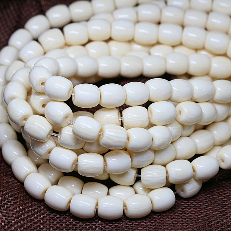 White resin beeswax9*9mm 10*10mm 12*12mm barrel rice shape loose beads wholesale retail fit diy women fashion jewelry 15inch B55 | Украшения