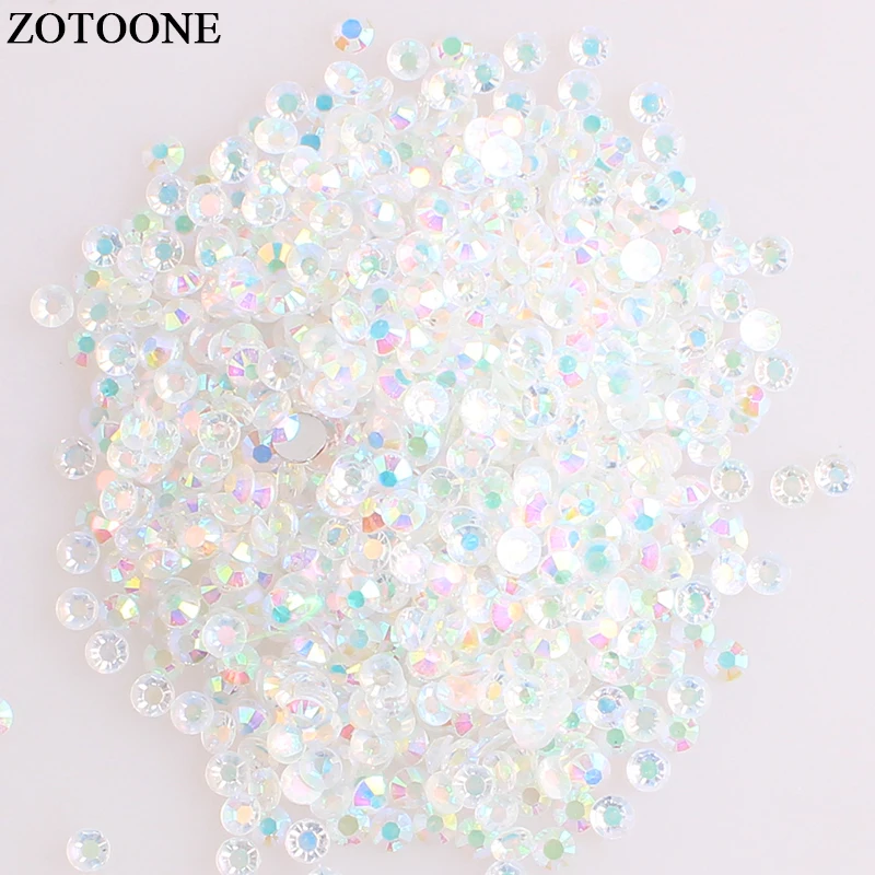 Стразы ZOTOONE Flatback стразы с аппликацией кристально чистые AB без горячей фиксации
