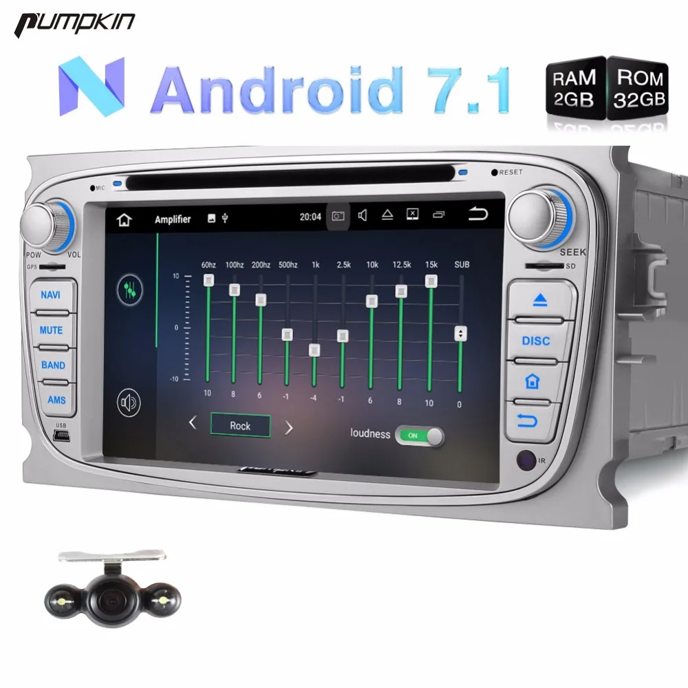 Pumpkin 2 Din Android 7 1 автомобильный DVD плеер GPS навигация 2G + 32G четырехъядерный стерео
