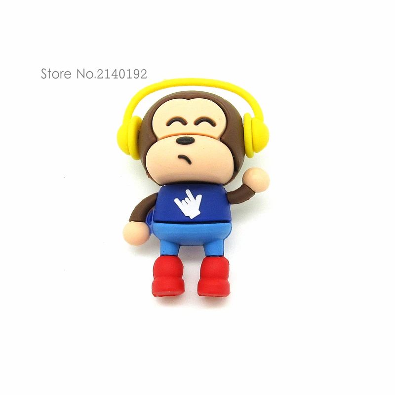 Новый дизайн мультяшная гарнитура обезьяна USB флэш накопитель 4 ГБ 8 16 оперативной