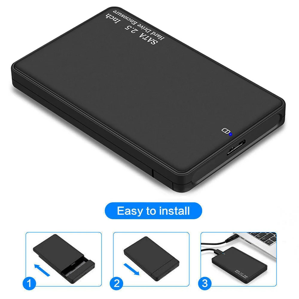 1 шт. высокоскоростной внешний корпус для жесткого диска 2 5 дюйма USB 3