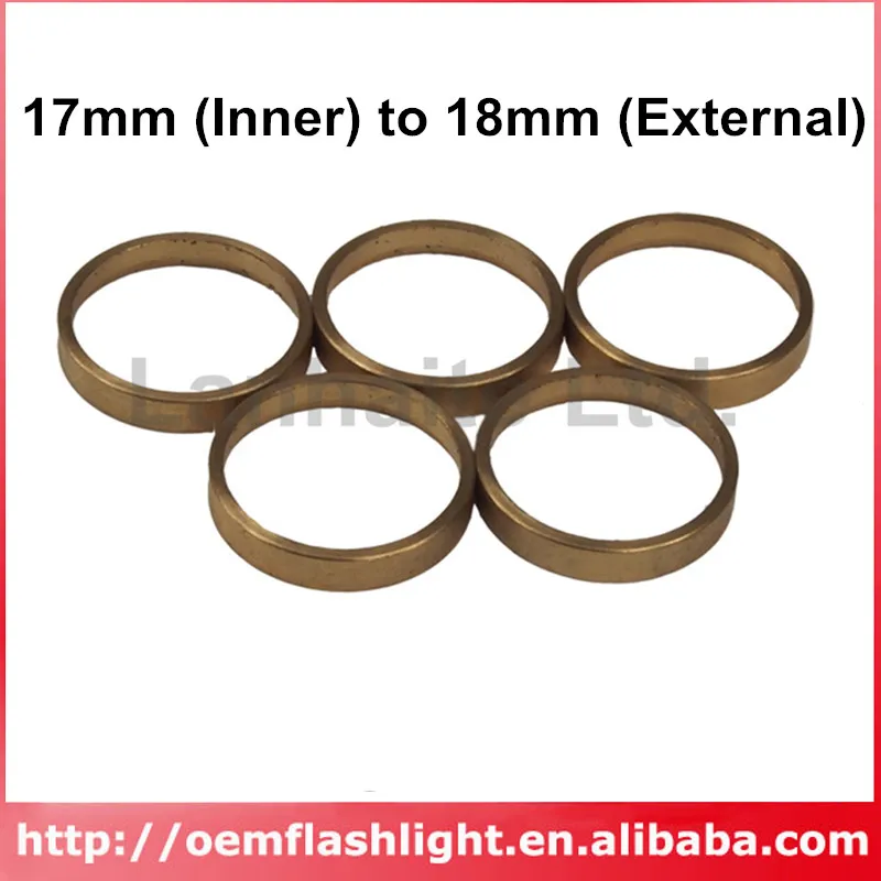 Латунный адаптер с кольцом драйвером KT03 17 мм (внутренний) до 18 (внешний) (5