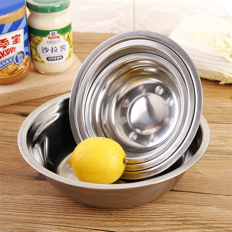 Миска из нержавеющей стали круглой формы миски для супа детские блюда обеда