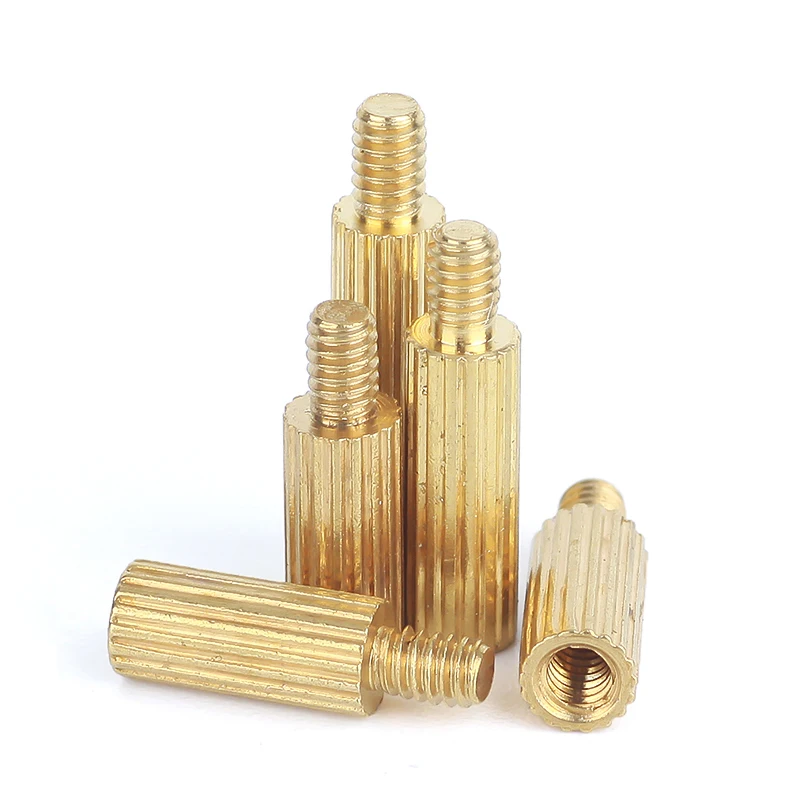 M2 латунная Мужская и женская опора круглая колонна резьбовые крепления