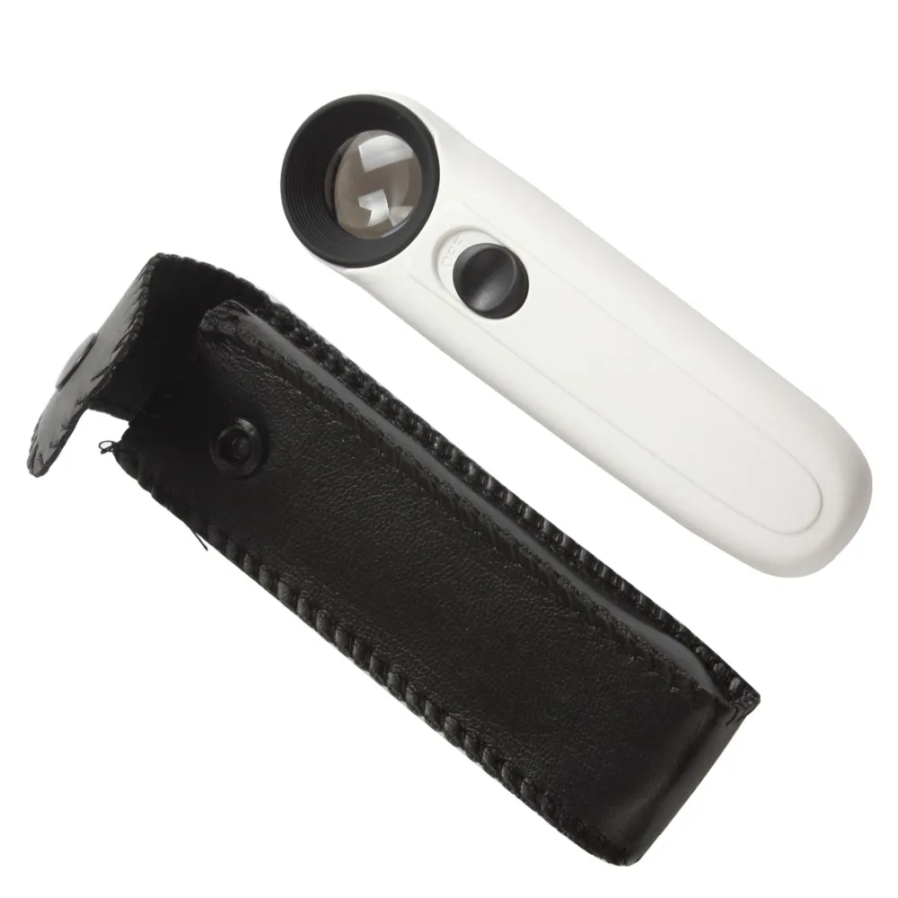 40X 21 мм Ручная лупа с двумя светодиодный светильник для ремонта часов/осмотра