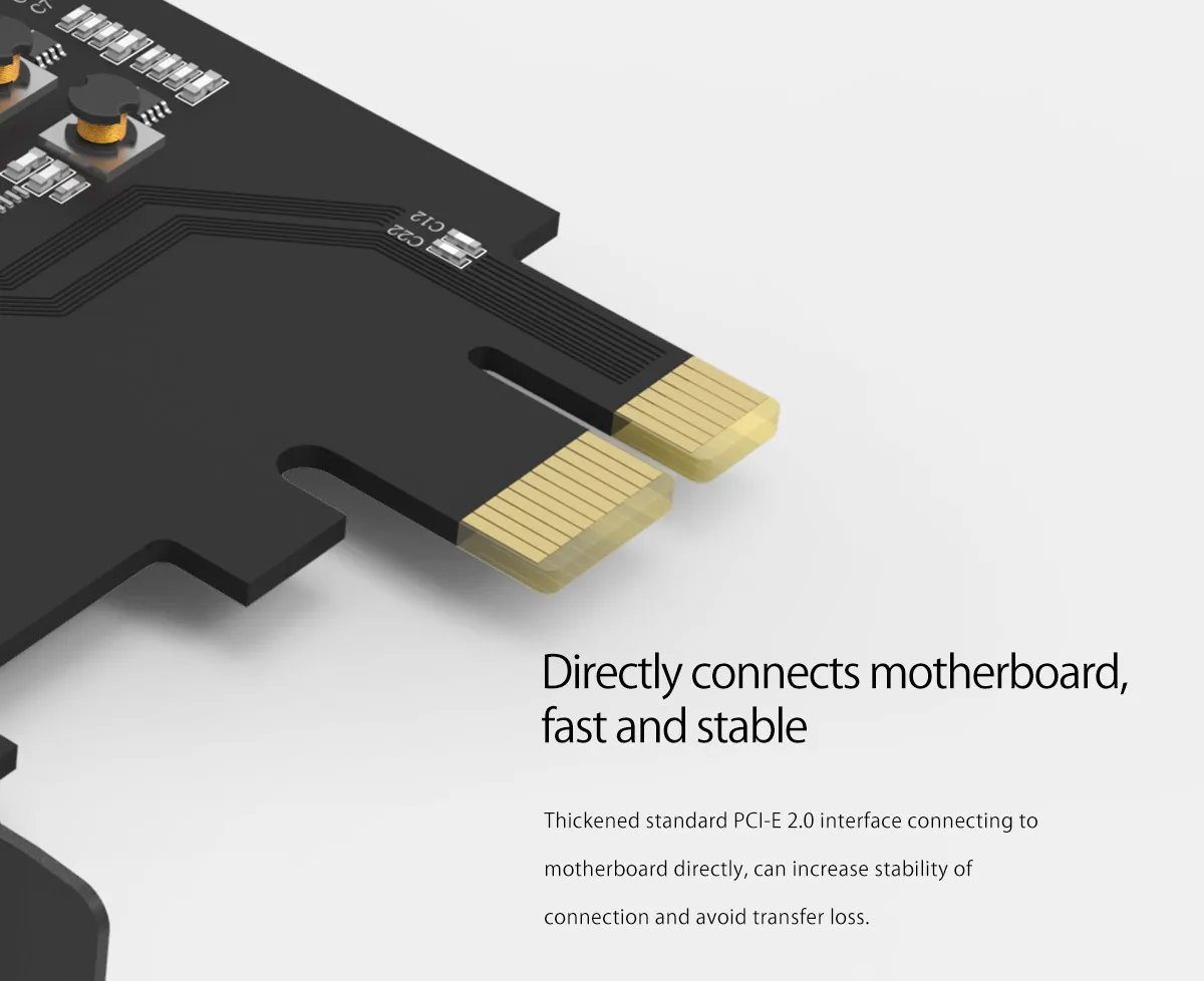 ORICO 4 порта USB3.0 PCI-E Riser Host контроллер карты 3,0 адаптер для USB 3,0 концентратор PCI-E расширитель карты Поддержка Windows, Mac OS