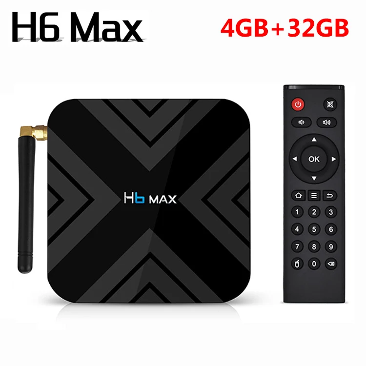 only H6 MAX H6 MAX Smart tv Box Android 9,0 4 Гб ОЗУ 32 Гб ПЗУ Allwinner H6 медиаплеер 2,4G 5G Wifi Bluetooth 4,1 4K HD телеприставка vs H96 - Цвет: only H6 MAX