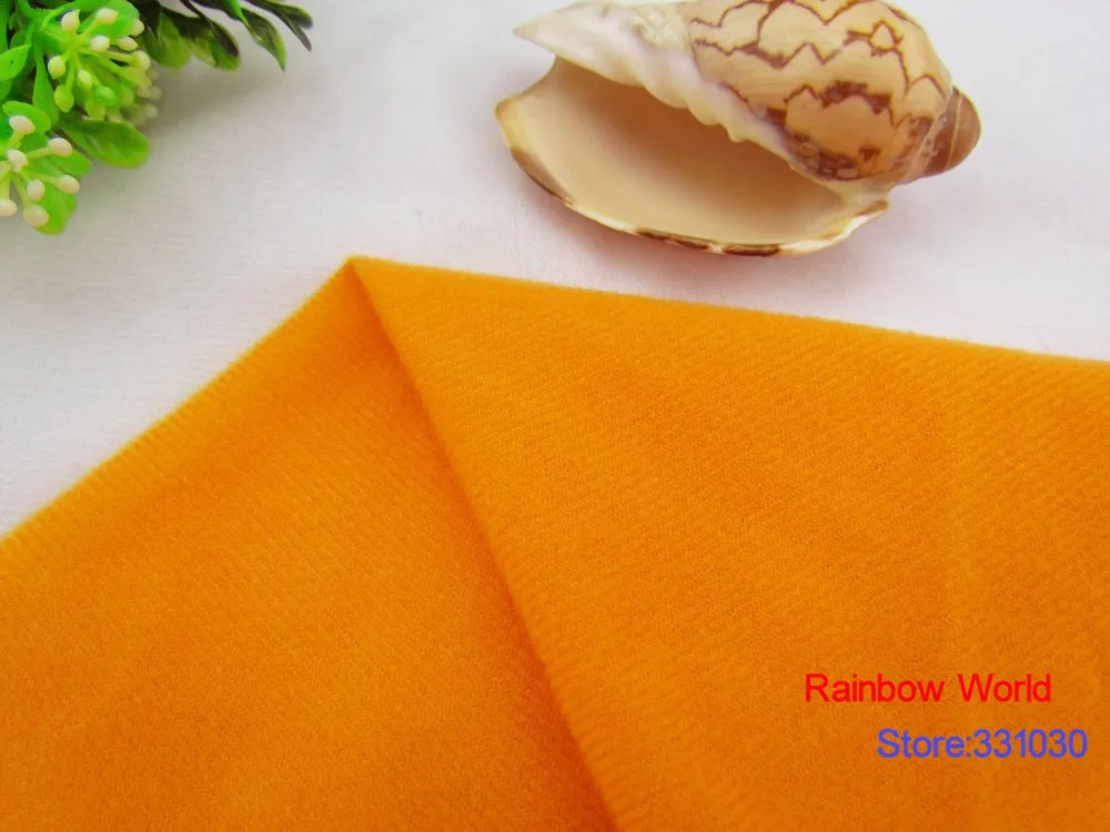 Флисовая ткань оранжевого цвета 9276 # может приклеиваться волшебной лентой для