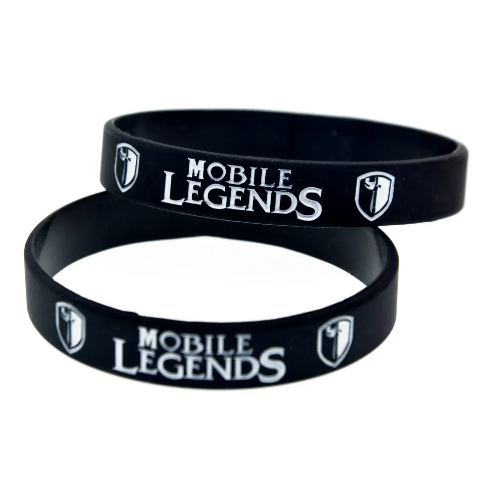 1 шт. силиконовый браслет Mobile Legends ширина 1/2 дюйма черный|Браслеты с шармами| |