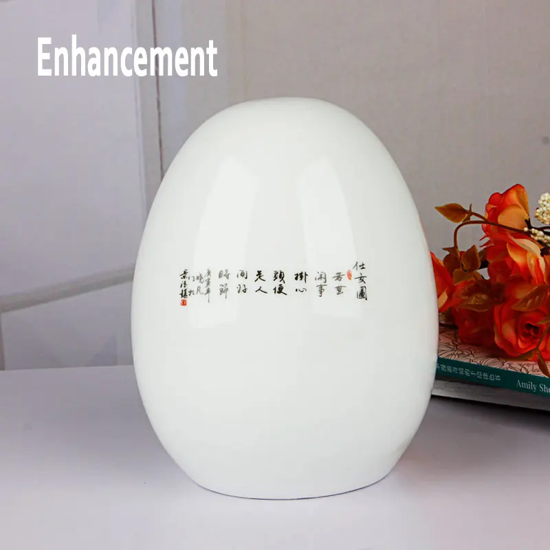 Антикварная дзиндечженьская керамическая ваза Lucky Egg Китайская древняя красавица удачное яйцо Современное украшение для дома предметы интерьера