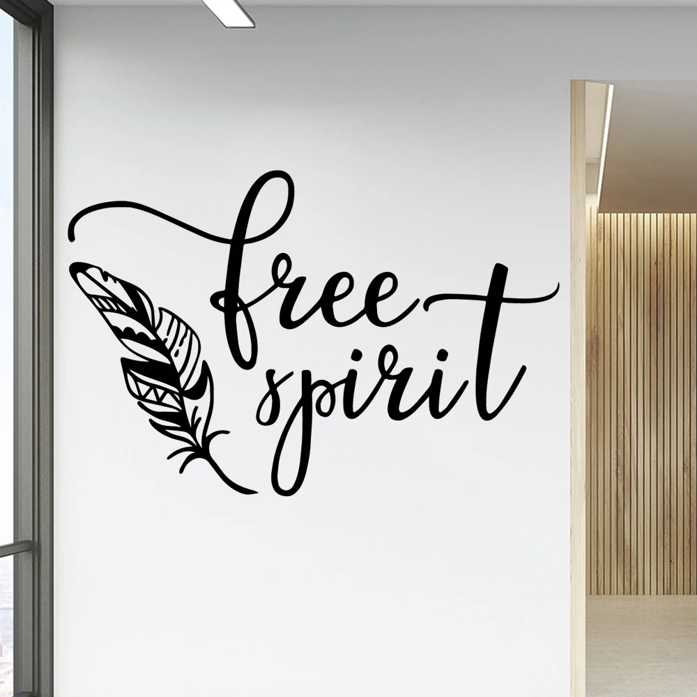 

Creative Feather Quote Vinyl Wall Sticker Decor For Kids Room Living Room Decoration Decal Stickers Murals Poster