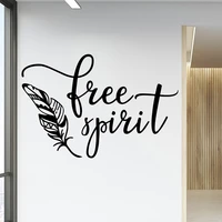 creative feather quote vinyl wall sticker decor for kids room living room decoration decal stickers murals poster