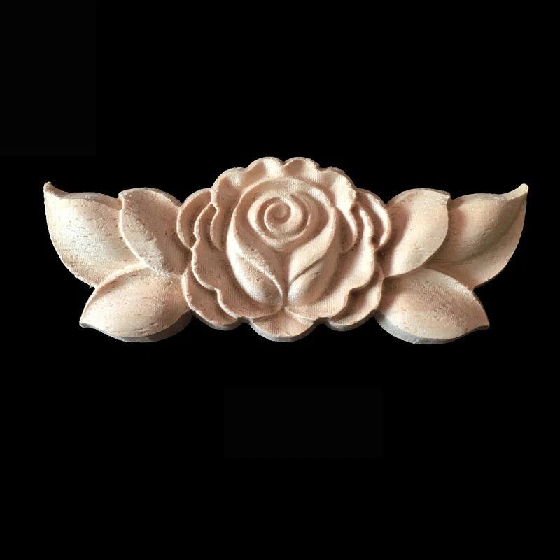 

Corbel Rome Wood Carved Onlay Long Applique Unpainted Home Decoration Accessories Craft Figurine Ornaments