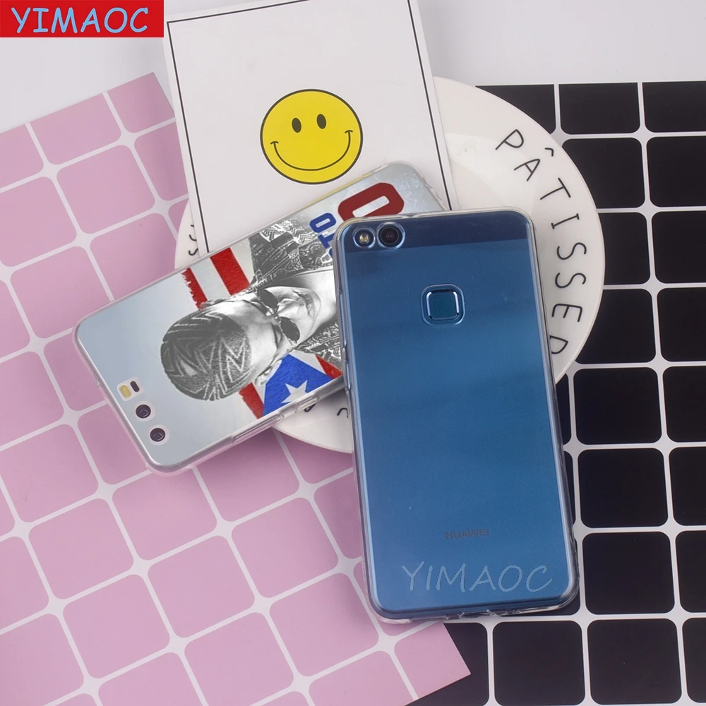 Мягкий чехол YIMAOC Bad Bunny Maluma Lil с открытым носком для Huawei P8 P9 P10 P20 P30 Lite Pro P smart 2019 |