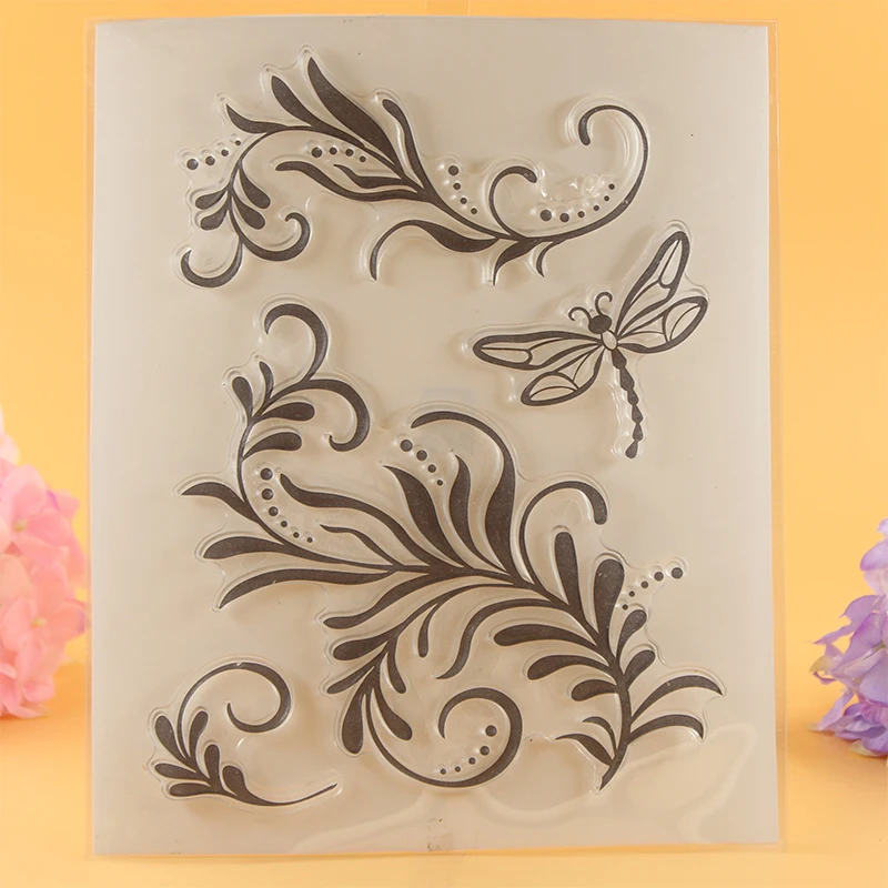 YLCS037 силиконовые прозрачные штампы со стрекозой для скрапбукинга|silicone clear stamps|stamps