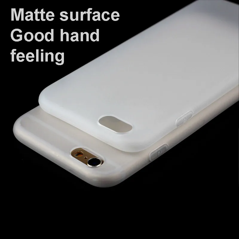 Матовый прозрачный белый мягкий силиконовый чехол из ТПУ для iphone 6 plus 6S защитный