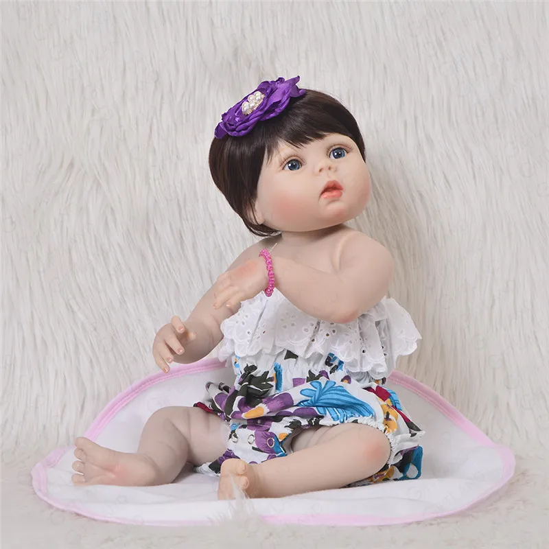 23 дюймов Reborn Baby Doll Bebe Полный Силиконовые ручной работы Bonecas Bb кукла-реборн