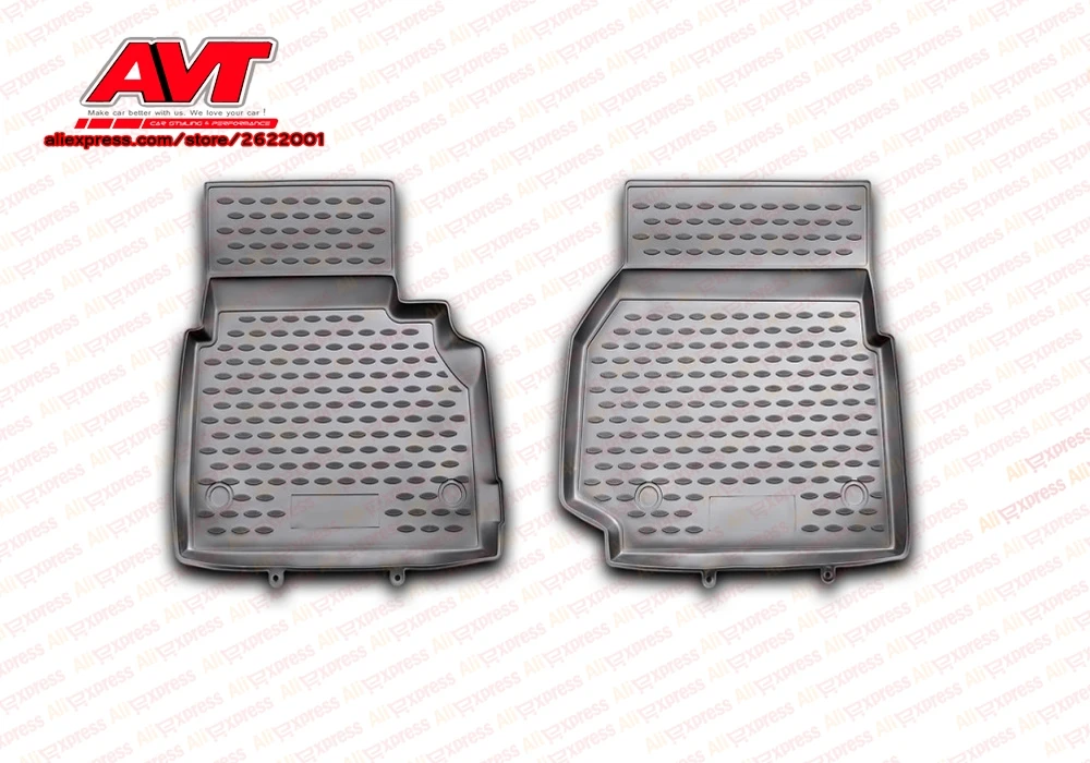 Коврики в салон, чехол для Land Rover Defender 90 3D 2007-2 шт., резиновые коврики, Нескользящие резиновые аксессуары для салона автомобиля