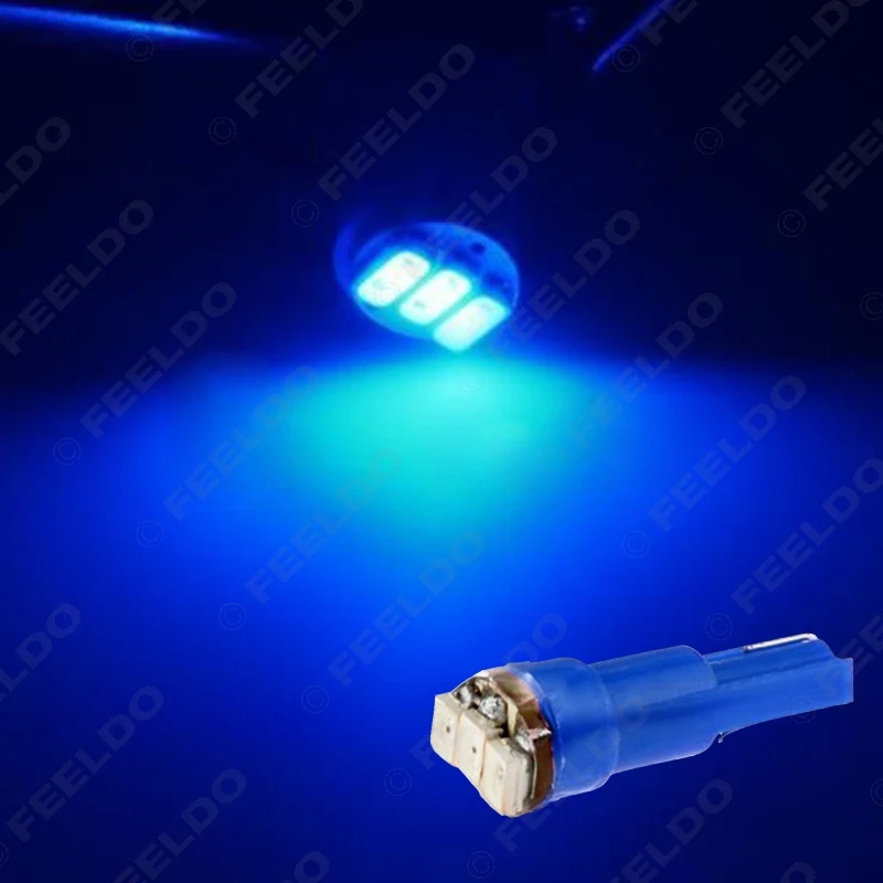 FEELDO 50 шт. T5 1206 3 SMD 0 1 Вт приборной панели автомобиля боковые светодиодные лампы 12 В