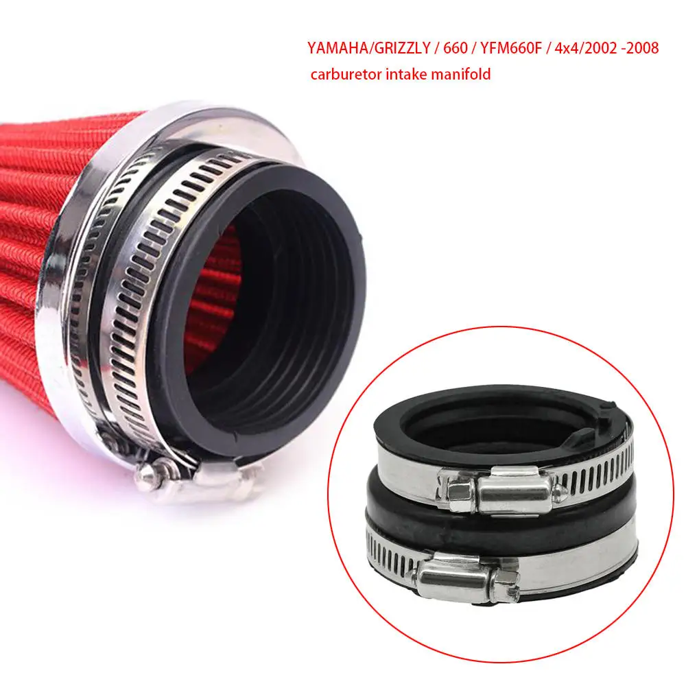 КАРБЮРАТОР впускной Пыльник+ зажимы для Yamaha Grizzly 660 YFM660F 4X4 2002-2008 - Цвет: as picture