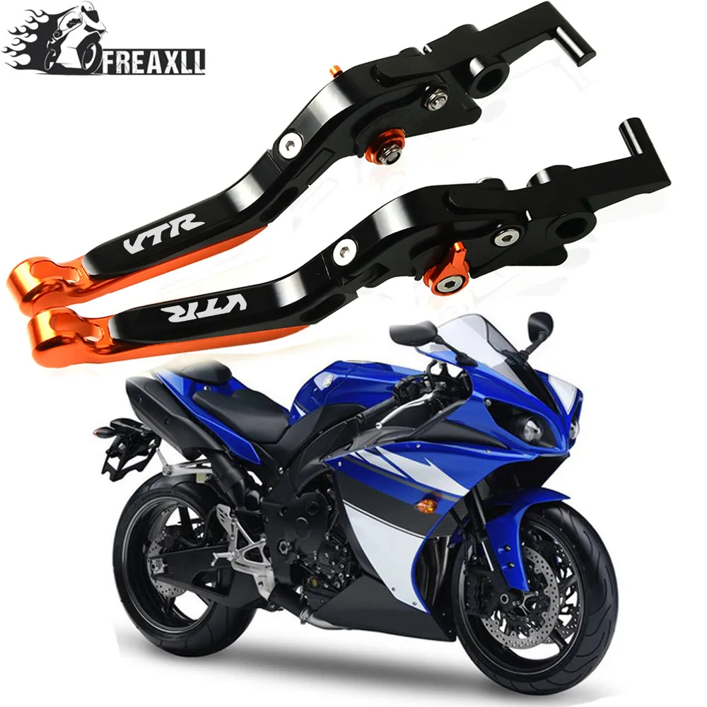 

CNC Aluminum Motorcycle Handlebar Grips Brake Clutch Levers Adjustable Folding Extendable For Honda VTR VTR1000F 1000F 1998-2005
