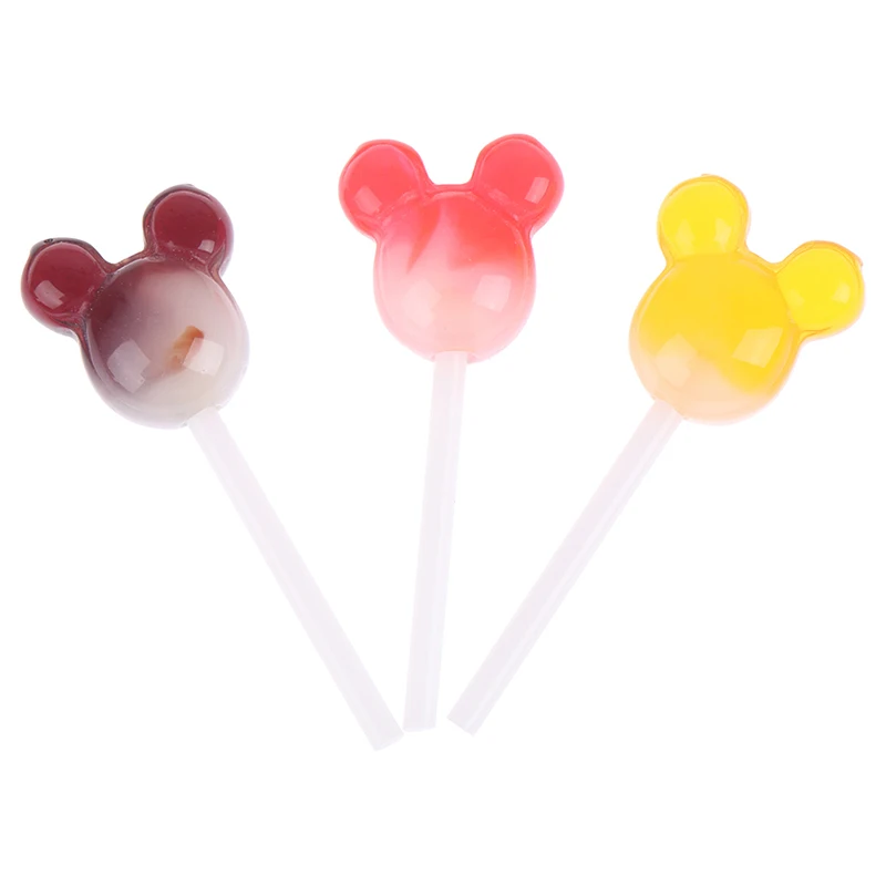 5pcs random color 5 шт. 1:12 закуски конфеты медведь леденец Кукольный дом игрушки Детский подарок кукольный домик Миниатюрный - Цвет: 5pcs random color