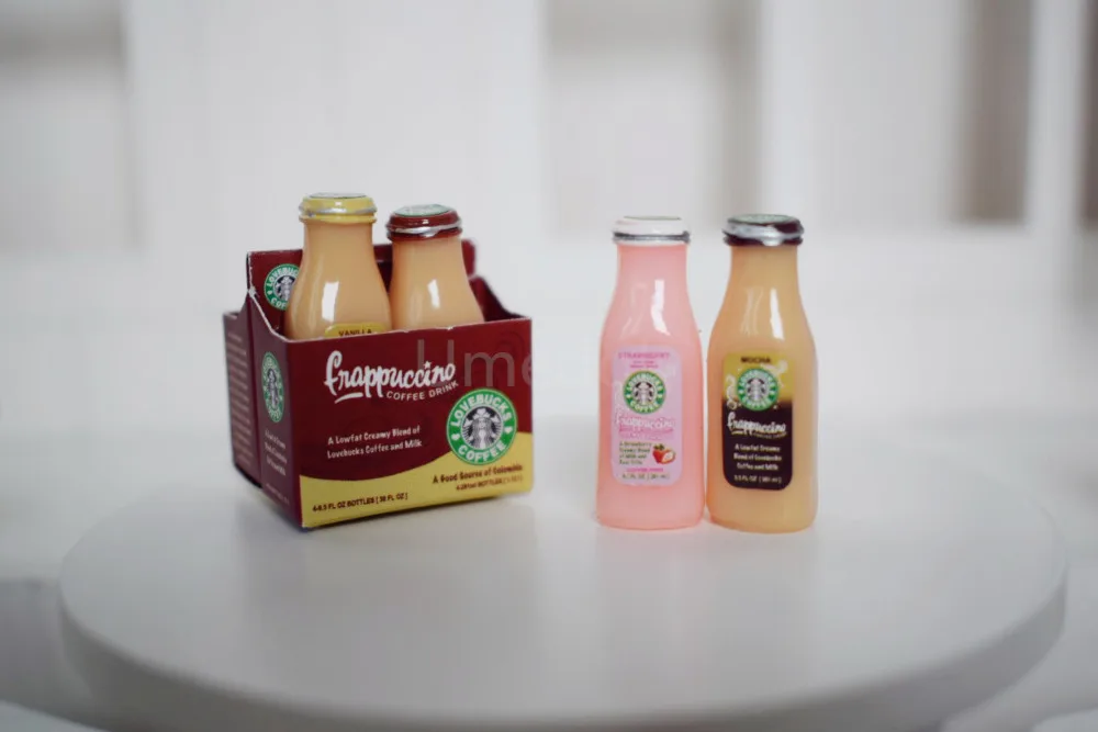 1/6 милые мини 4 бутылки Frappuccino кофейные напитки кукольный домик миниатюрная еда для пуллипа Blyth кукла