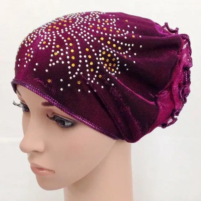 Готов носить бриллианты мусульманская Кепка Женская Внутренняя Хиджаб |