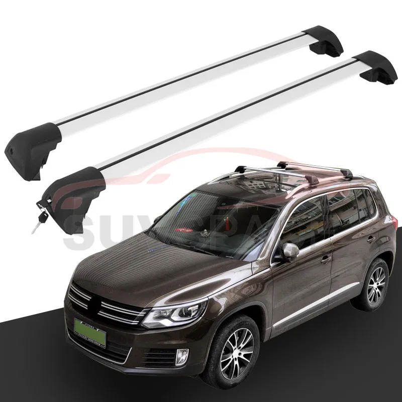 Перекладины для Volkswagen VW Tiguan 2010 2011 2012 2013 тихий багаж багажник на крышу рельс поперечный алюминиевый