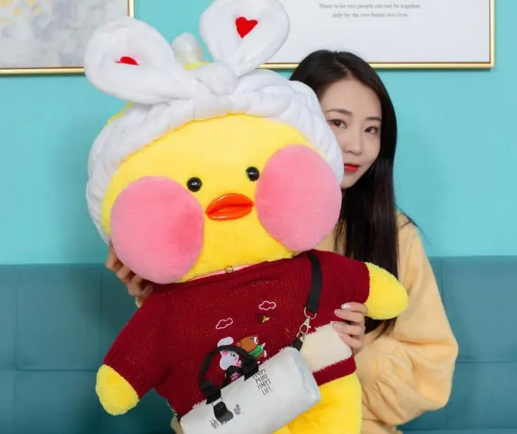 12 80 см Kawaii LaLafanfan кафе утка плюшевая игрушка мультяшная Милая Утка Мягкая кукла животные куклы детские игрушки подарок на день рождения для детей - Цвет: 12