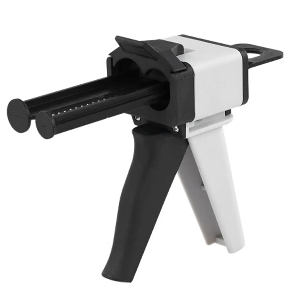 

1PC Epoxy Resin Caulk Mixing Gun Dispenser Applicator 50ml Ratio 1:1/2:1 W/ Mixer Nozzles,empty Ab Cartridges Accessories
