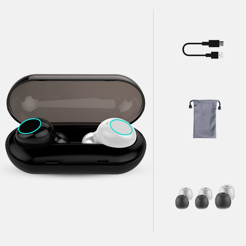 Беспроводные наушники, bluetooth-гарнитура с сенсорным управлением, шумоподавление IPX 8, водонепроницаемые стерео наушники-вкладыши для Xiaomi iPhone