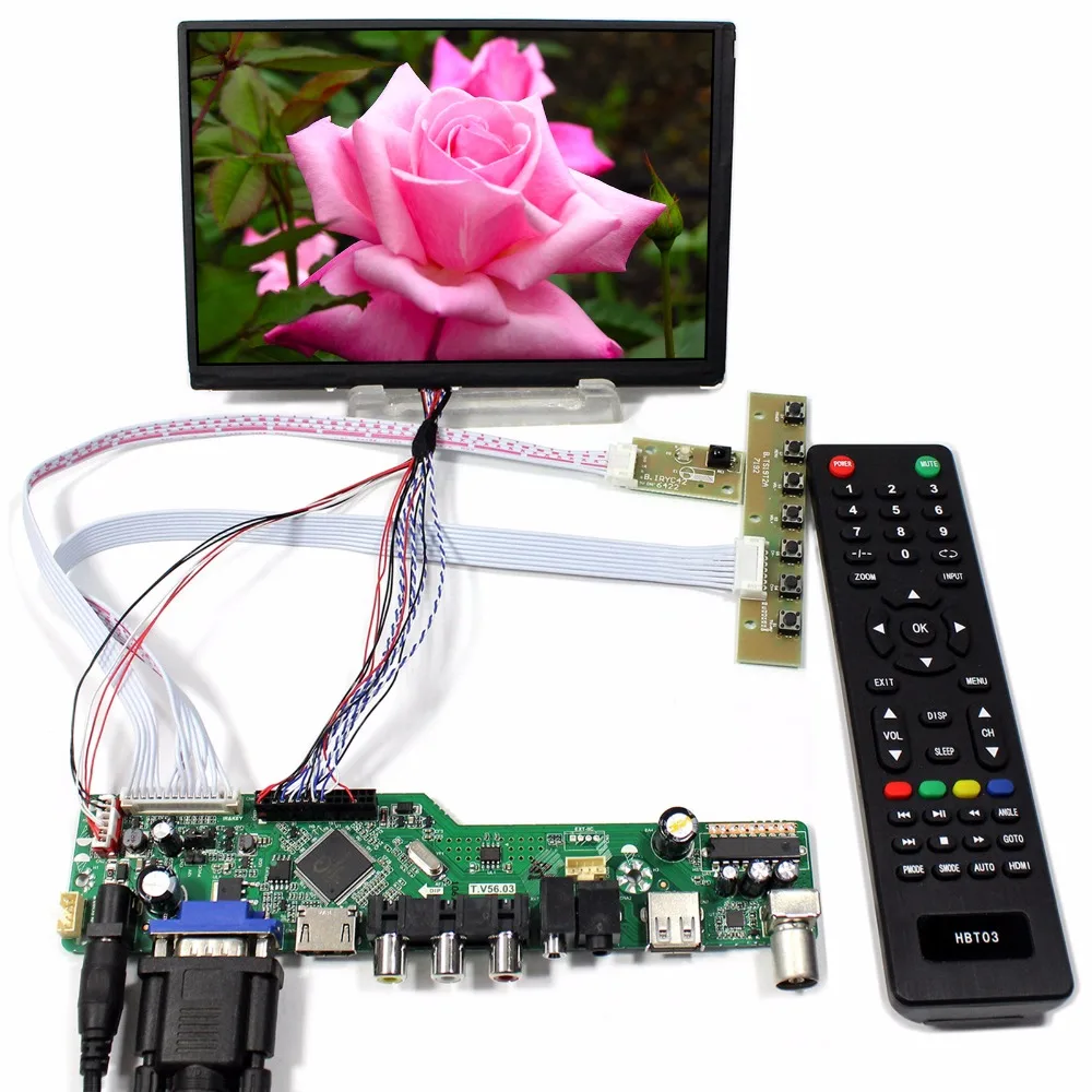 

TV HD MI VGA AV USB AUDIO LCD Controller Board With 7inch 1280x800 N070ICG-LD1 IPS LCD Screen