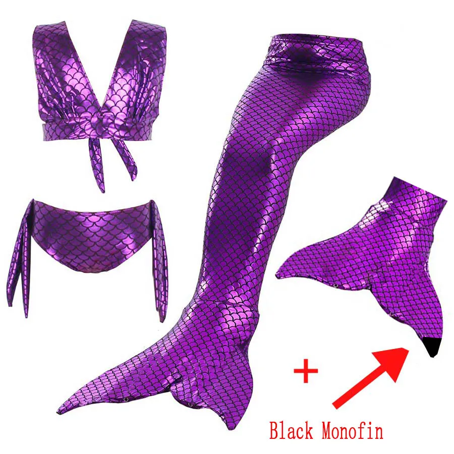 Новинка! 4 шт./компл. костюм Русалочки Принцесса Ариэль дети хвост русалки с