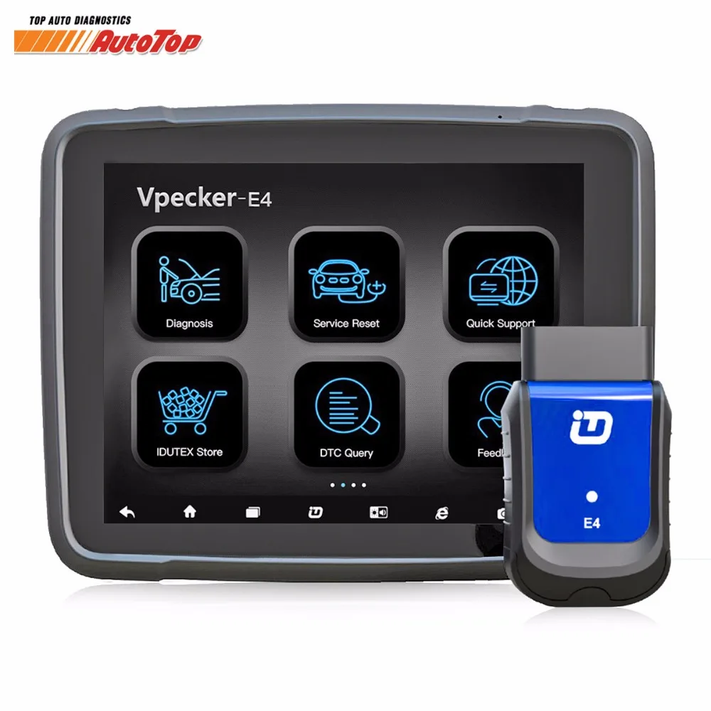 Vpecker E4 OBD2 Wifi/Bluetooth OBD 2 Автомобильный сканер+ 8 дюймовый Android Vpecker планшет ODB 2 Автосканер диагностические инструменты